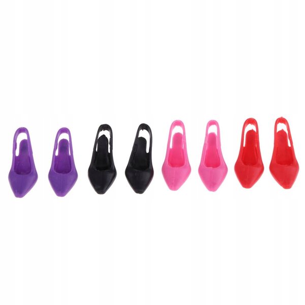 4 Paar 1/6 Miniaturschuhe für Puppenhaus-High-Heels-Dekoration
