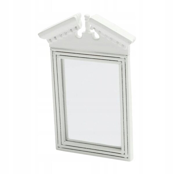 Miniatura Specchiera Bianca 1:12 in Legno per Case delle Bambole - Decorazione Dettagliata