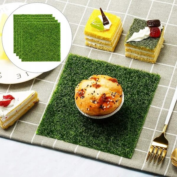 9-teiliges Mini-Gartenset mit Rasen, Zaun, Bänken und Laternen
