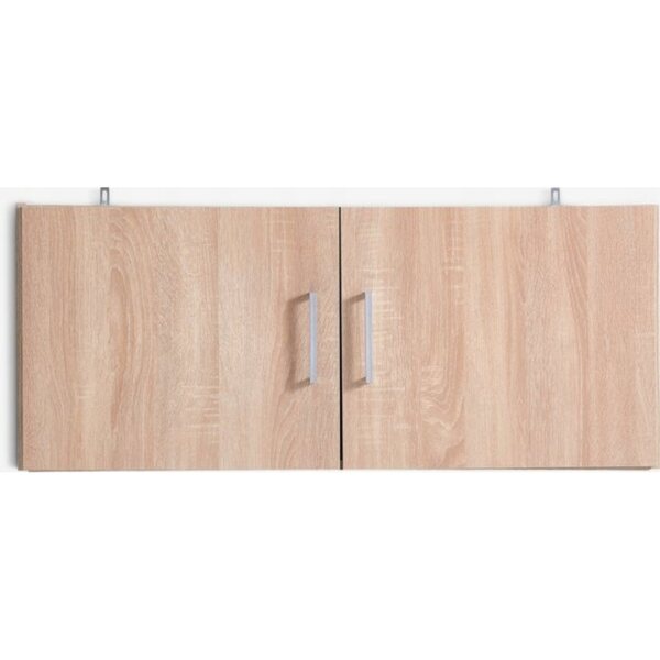 Nadstawka 97x41 con 2 porte colore rovere chiaro per soggiorno e ufficio