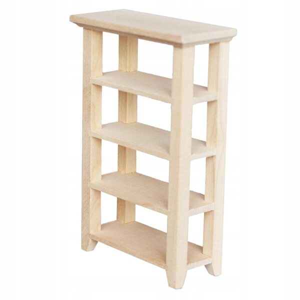 Holzminiatur: 1:12 Puppenhausregal mit 4 Etagen