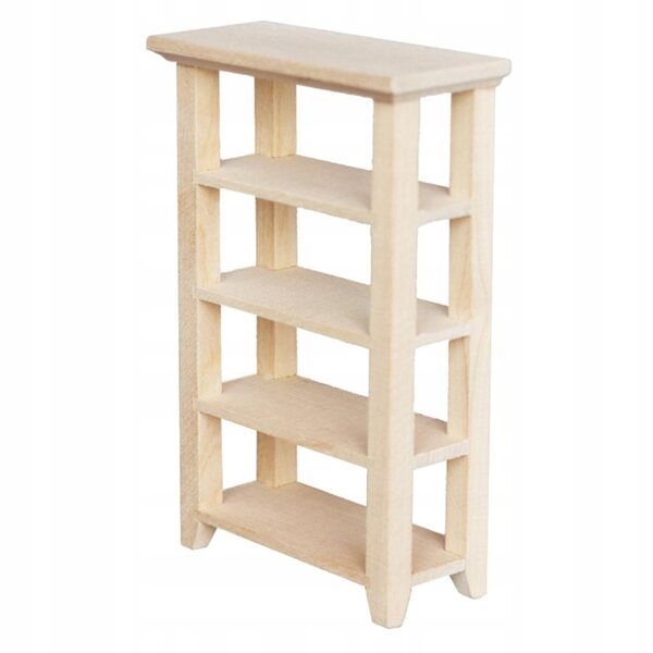 Holzminiatur: 1:12 Puppenhausregal mit 4 Etagen