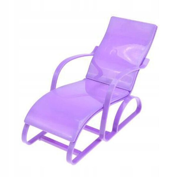 Mini Sdraio 1:6 per Case delle Bambole in Legno Viola Decorazione DIY