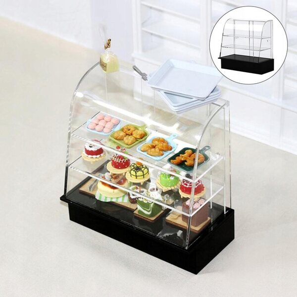 Miniatuurvitrine voor poppenhuis schaal 1:12 1:6 met plastic snoepjes