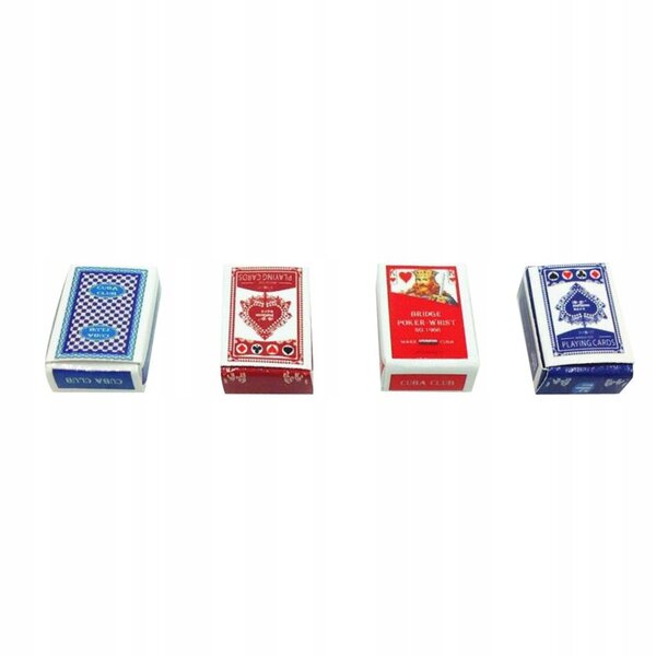2 zestawy gier Karty do gry z papieru pokerowego 1:12 Miniaturowe akcesoria do domku dla lalek