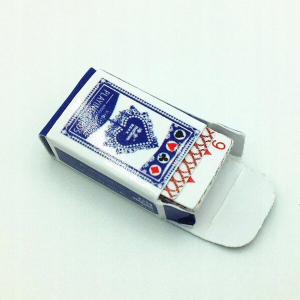 2 zestawy gier Karty do gry z papieru pokerowego 1:12 Miniaturowe akcesoria do domku dla lalek