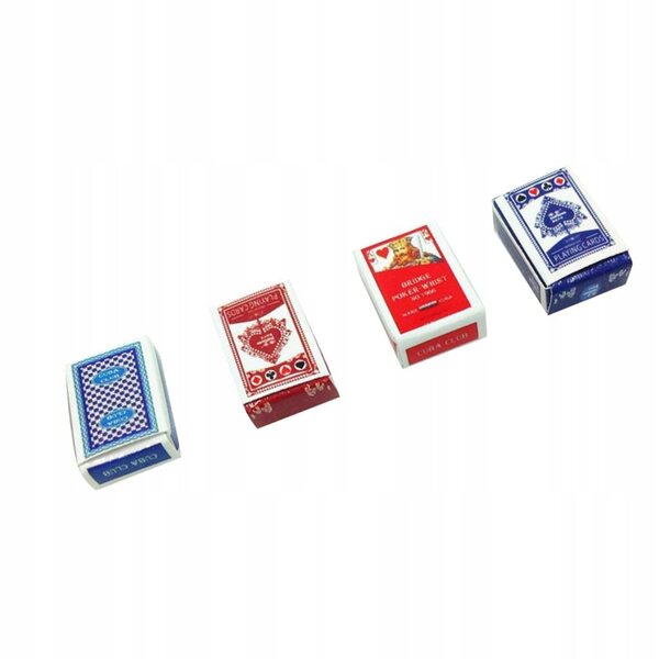 2 zestawy gier Karty do gry z papieru pokerowego 1:12 Miniaturowe akcesoria do domku dla lalek