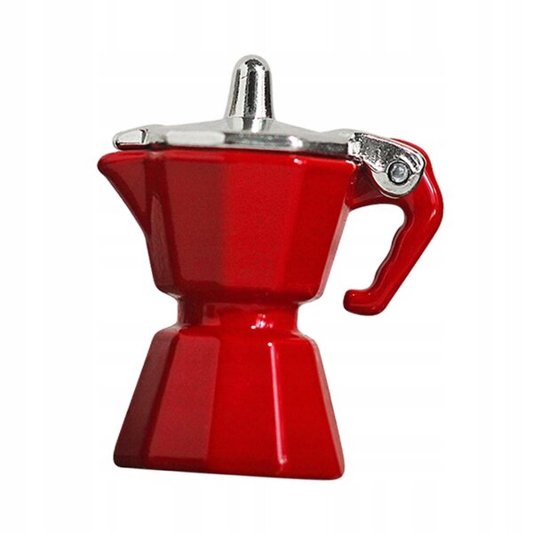 1:12 Puppenhaus Miniatur-Kaffeekanne aus Metall, rot