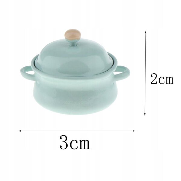 Miniature 1:12 set 2 pentole in metallo per cucina casa delle bambole