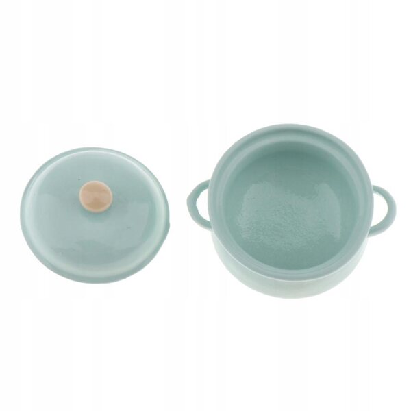 Miniature 1:12 set 2 pentole in metallo per cucina casa delle bambole