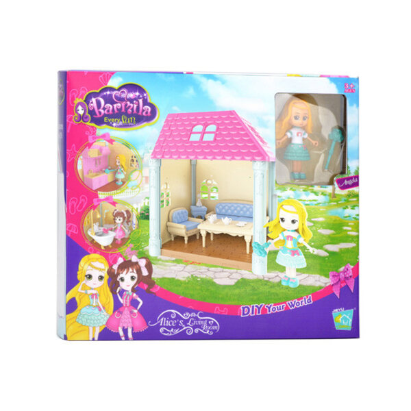 Dollhouse con Bambola Icom 25 cm - Salone per Bambini 3+ anni