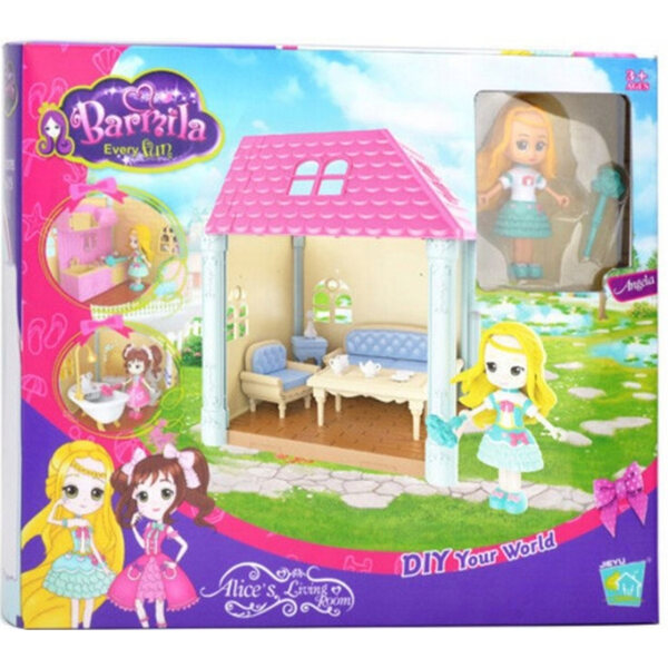 Dollhouse con Bambola Icom 25 cm - Salone per Bambini 3+ anni