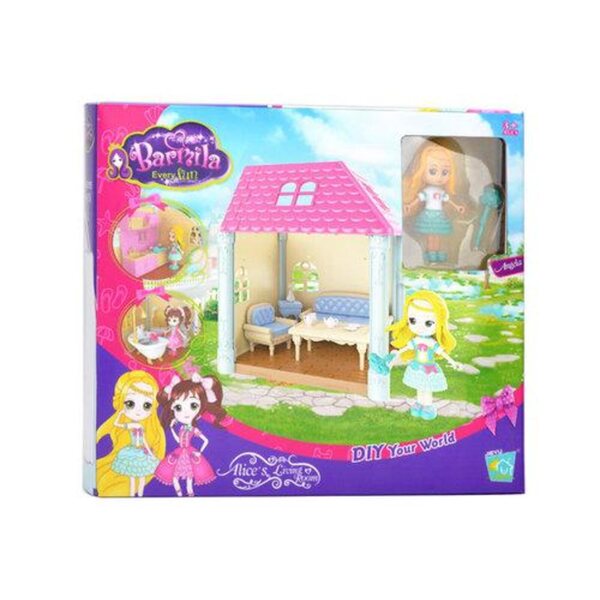 Dollhouse con Bambola Icom 25 cm - Salone per Bambini 3+ anni