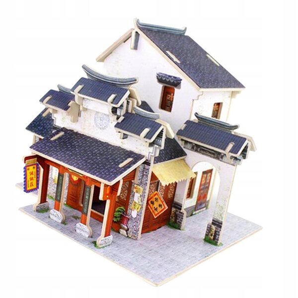 DIY 1:24 Puppenhaus-Set aus Holz mit bunten Möbeln und Details