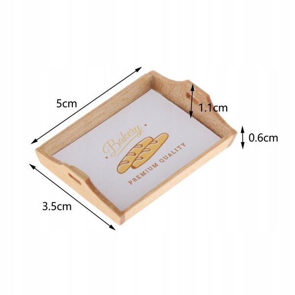 Mini taca in legno per casa delle bambole scala 1:12, accessorio cucina moderno