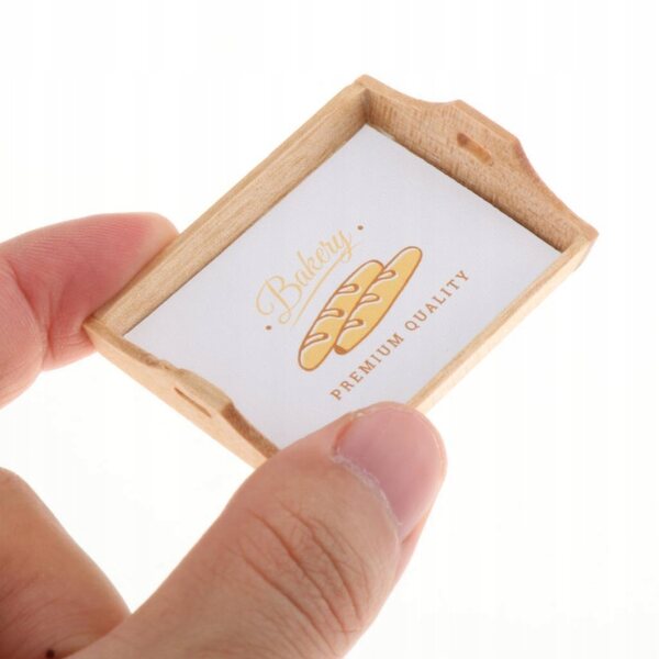 Mini taca in legno per casa delle bambole scala 1:12, accessorio cucina moderno