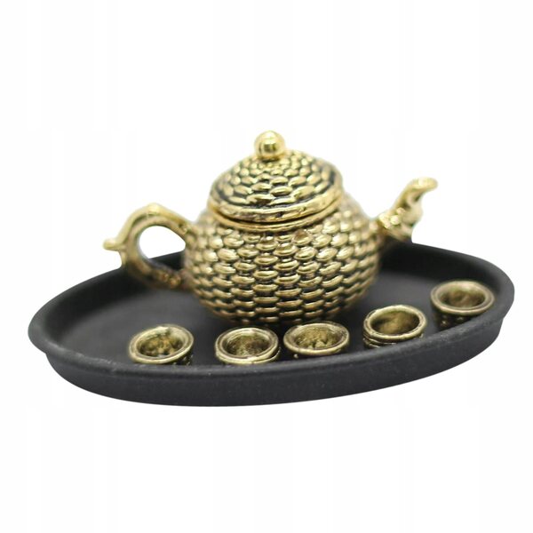 1/12 Dollhouse Tea cup Golden Home Decoration Mini Akcesoria Kuchenne Tiny