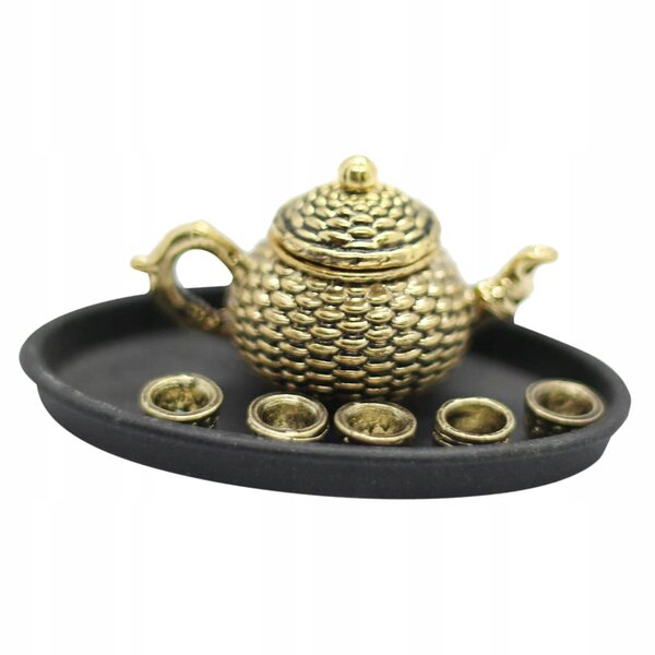 1/12 Dollhouse Tea cup Golden Home Decoration Mini Akcesoria Kuchenne Tiny