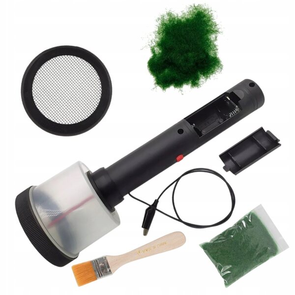 Elektrostatischer Applikator zum Beflocken von Gras 1-22 mm mit zwei Stahlfiltern