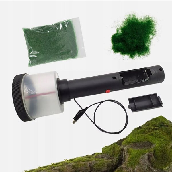 Elektrostatischer Applikator zum Beflocken von Gras 1-22 mm mit zwei Stahlfiltern