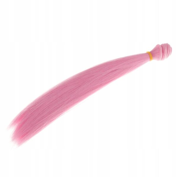 Glatte rosa synthetische Peruca für BJD- und Blythe-Puppen – DIY-Frisuren