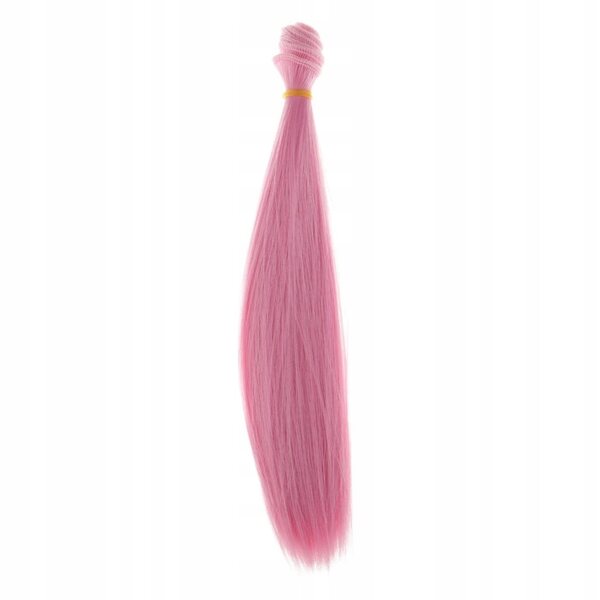 Glatte rosa synthetische Peruca für BJD- und Blythe-Puppen – DIY-Frisuren