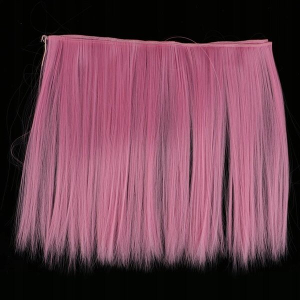 Glatte rosa synthetische Peruca für BJD- und Blythe-Puppen – DIY-Frisuren