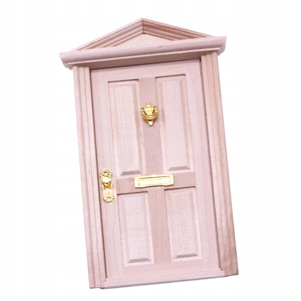 Cottage per bambole porte in legno da decorazione porta apribile vintage 16x9 cm