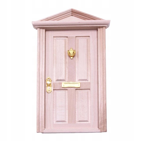 Cottage per bambole porte in legno da decorazione porta apribile vintage 16x9 cm