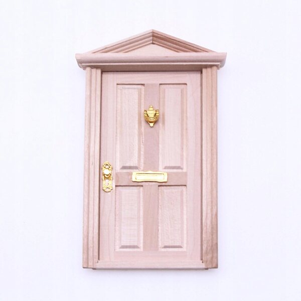 Cottage per bambole porte in legno da decorazione porta apribile vintage 16x9 cm