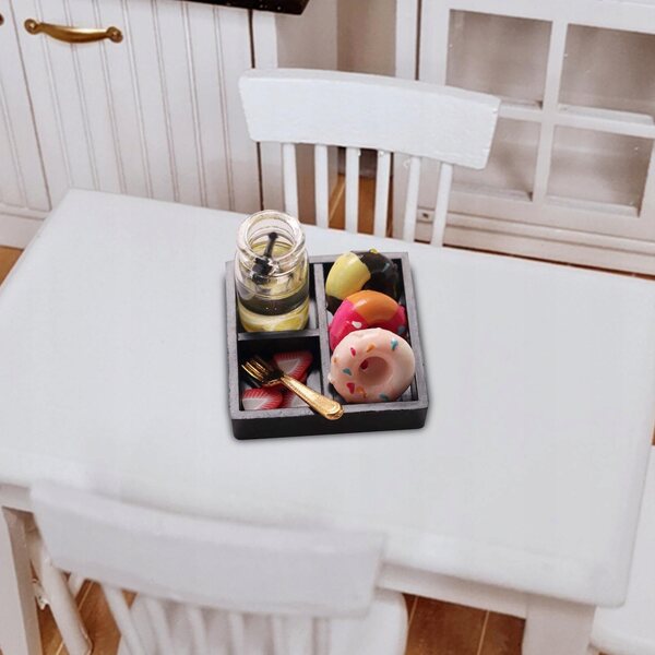 1:12 Miniatur-Set für das Nachmittagstee-Puppenhaus aus elegantem Kunstharz