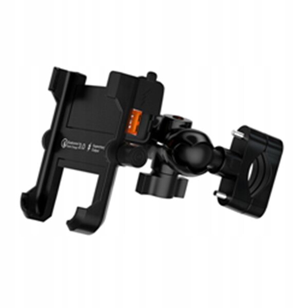 Supporto telefono motociclista regolabile e impermeabile per scooter e moto 12-24V