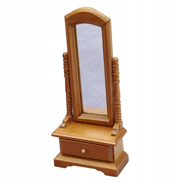 Lustro in legno per casa delle bambole in scala 1:12 - accessorio miniatura elegante
