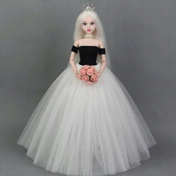 Coroncina mini in metallo bianco per bambole BJD 1/3 e 1/4