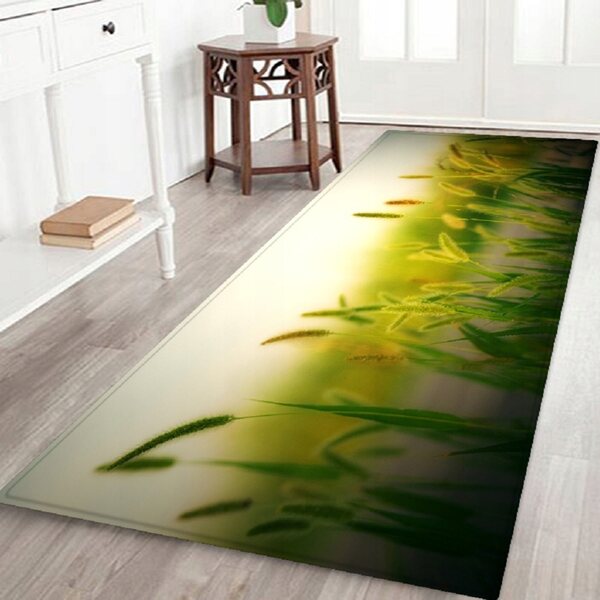 Tappeto Antiscivolo Non Tessuto con Stampa 3D Dog Tail Grass 120x40 cm