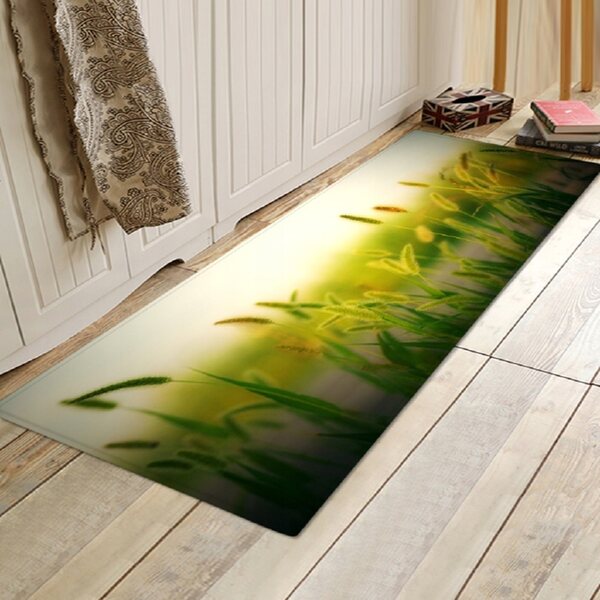 Tappeto Antiscivolo Non Tessuto con Stampa 3D Dog Tail Grass 120x40 cm