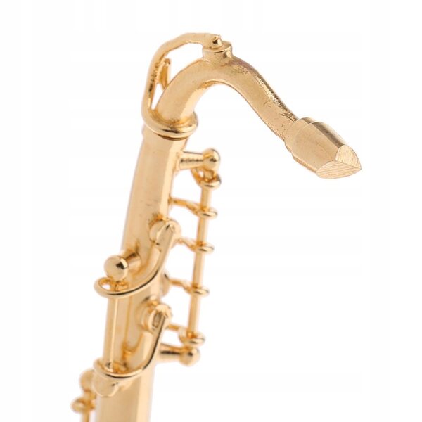 Miniaturowy saksofon tenorowy Instrument muzyczny dęty do muzyki w domku dla lalek