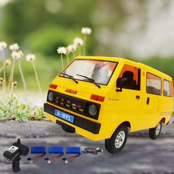 WPL D42 Upgrade RC Car 1/10 Rock Crawler 2WD mit Fernbedienung und 3 Batterien