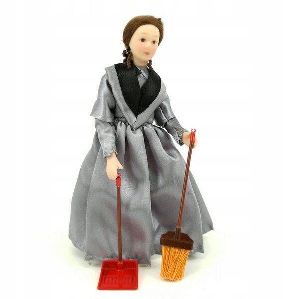 Miniatuur bezem en stofferset voor poppenhuis 1:12 schoonmaakaccessoires