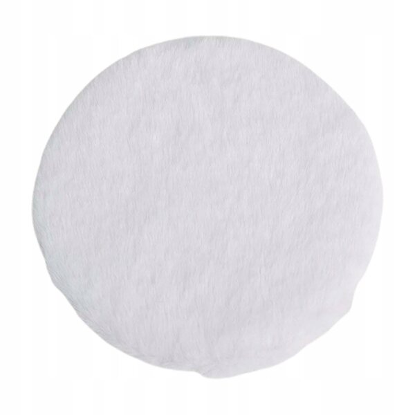 Mini tappeto in peluche per casa delle bambole scala 1:12 diametro 12 cm bianco