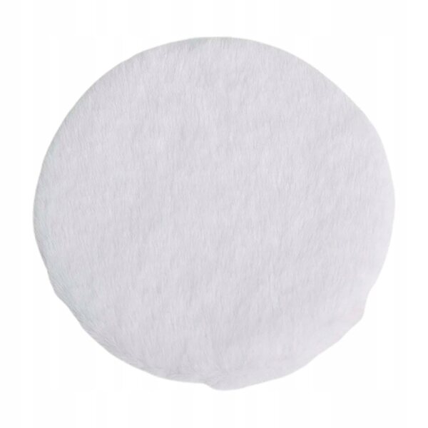 Mini tappeto in peluche per casa delle bambole scala 1:12 diametro 12 cm bianco