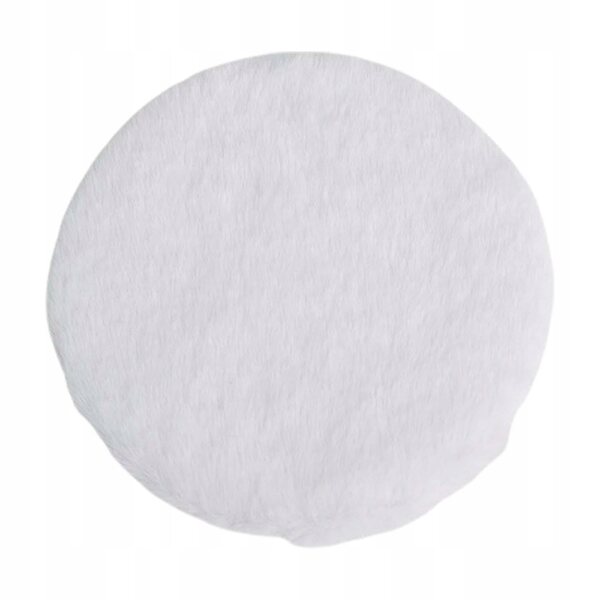 Mini tappeto in peluche per casa delle bambole scala 1:12 diametro 12 cm bianco