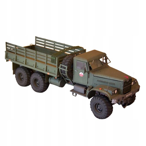 1/25 Sowjetisches LKW-255B-Papierpuzzlemodell zum Zusammenbauen