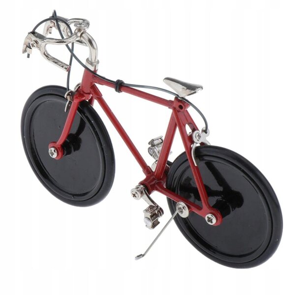 Miniatur-Metallfahrradmodell 1:16, rote Puppenhausdekoration