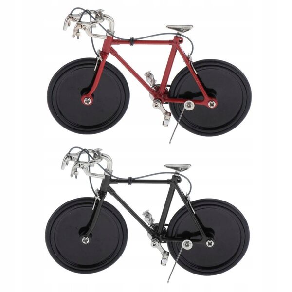 Miniatur-Metallfahrradmodell 1:16, rote Puppenhausdekoration