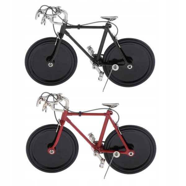 Miniatur-Metallfahrradmodell 1:16, rote Puppenhausdekoration