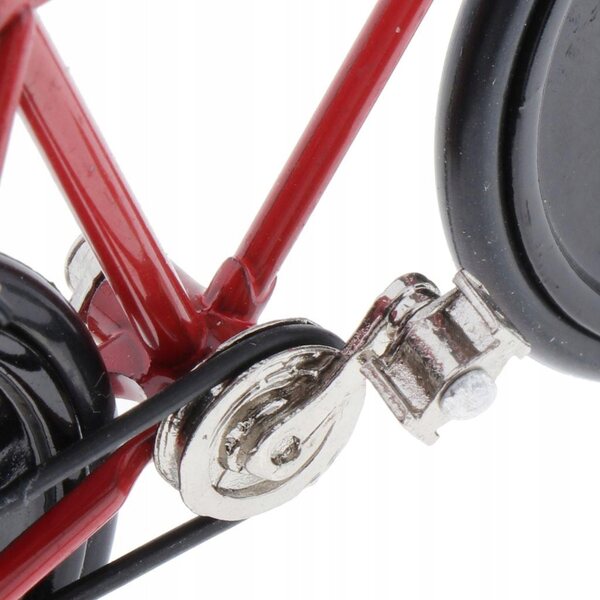 Miniatur-Metallfahrradmodell 1:16, rote Puppenhausdekoration