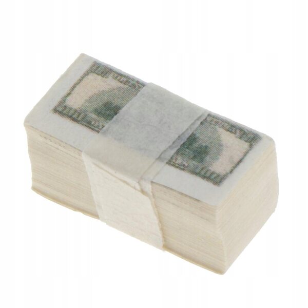 100 Blatt gefälschte Puppenhaus-Banknoten im Maßstab 1:12 US-Dollar