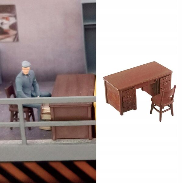 Mini diorama modellino officina 1:64 in resina dipinta a mano, perfetto per collezione