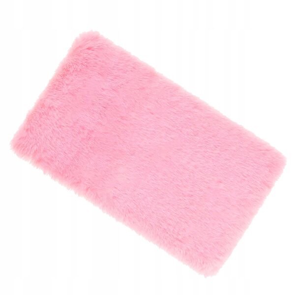 Mini tappeto rosa in peluche per casa delle bambole scala 1:12, accessorio decorativo